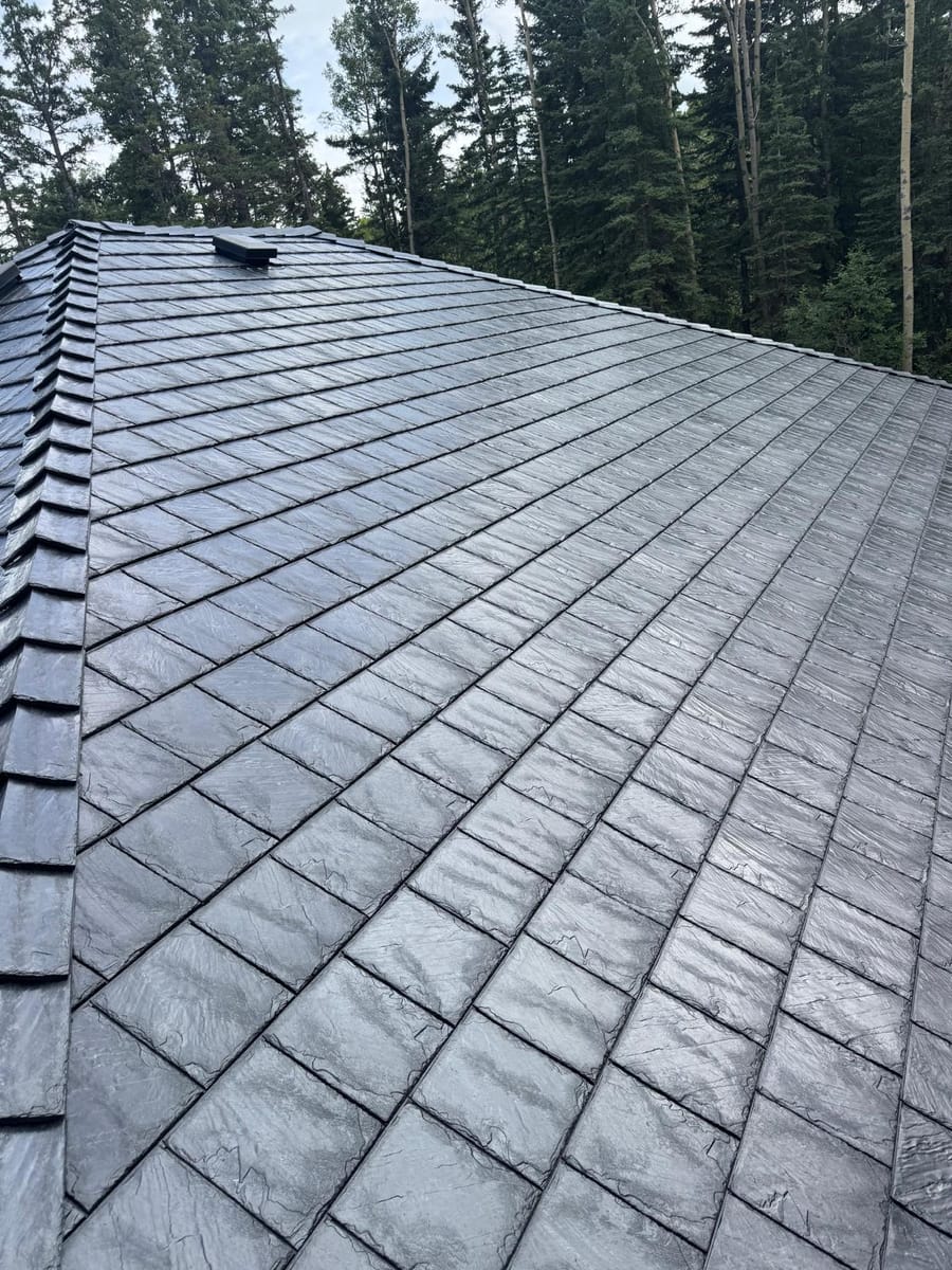 black euroshield rubber shingles installed calgary ab