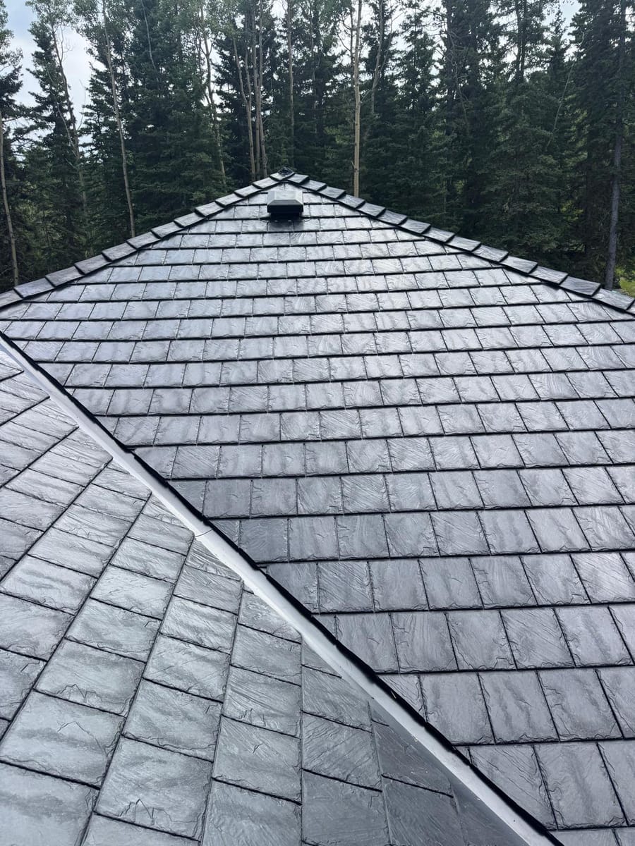black euroshield slate roof peak vent calgary ab