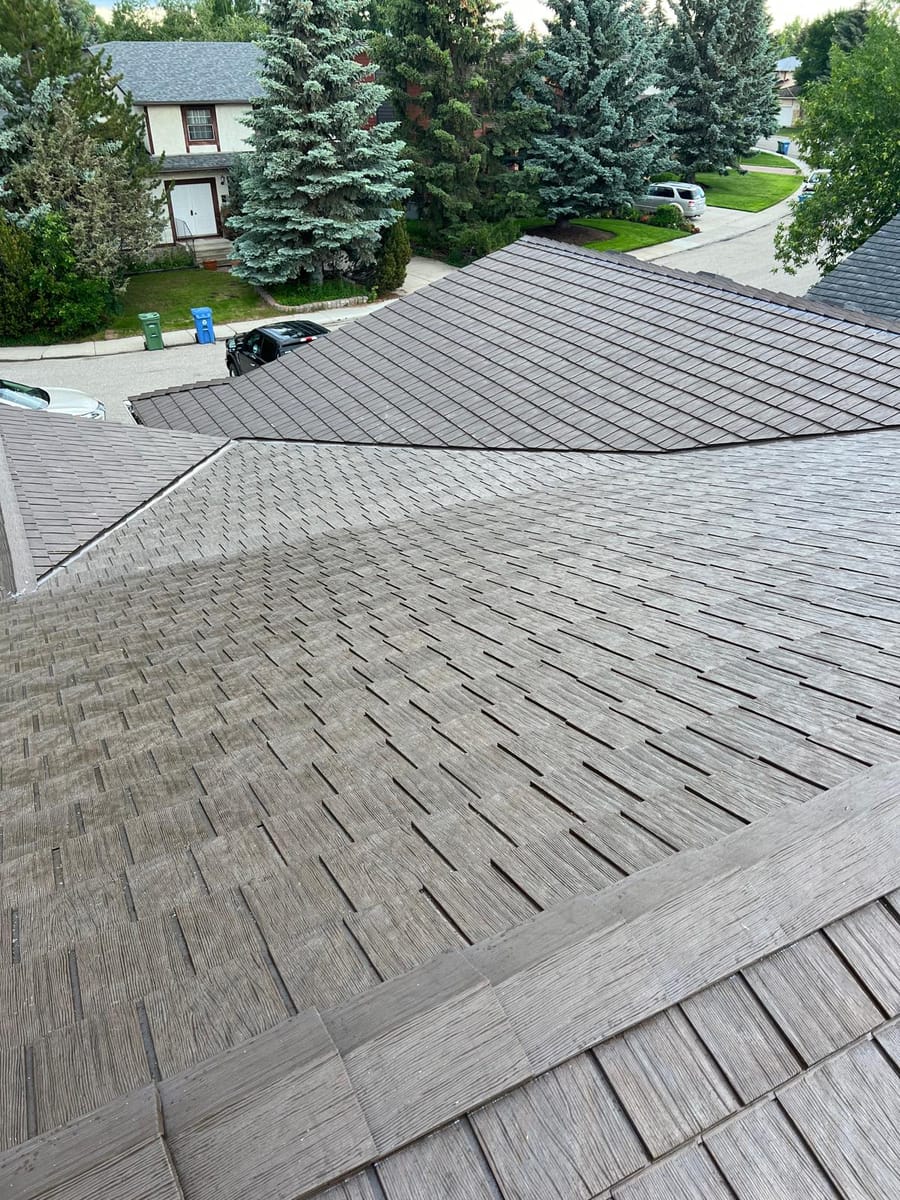 brown euroshield shake rubber roofing facets calgary ab