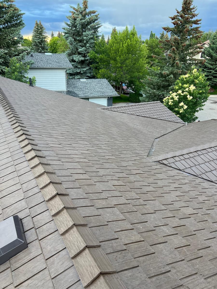 brown hail proof rubber shake shingles calgary ab