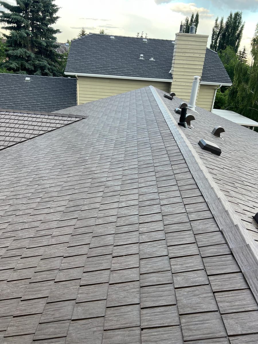 brown rubber shake roof replacement calgary ab
