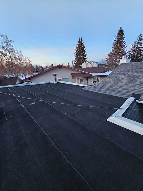 finished sbs torch down roof calgary