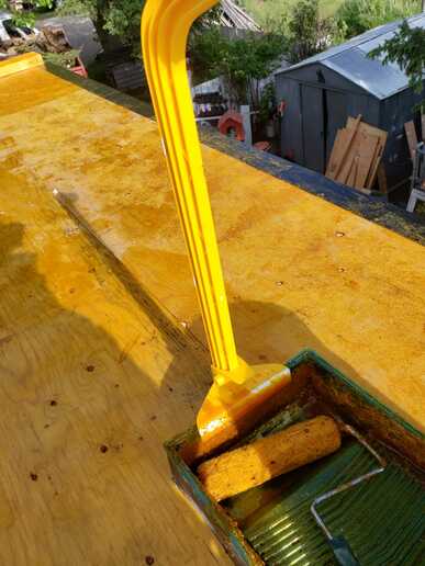 flat roof coating over sheathing