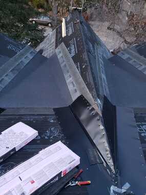 metal valley flashing with ice water barrier