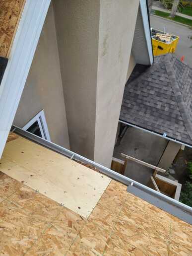 storm damage restoration roof sheathing eaves perimeter